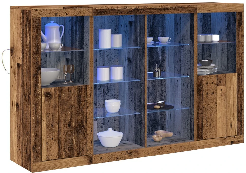 LED Bufetas Senas medis 163 x 37 x 100 cm Apdirbta mediena