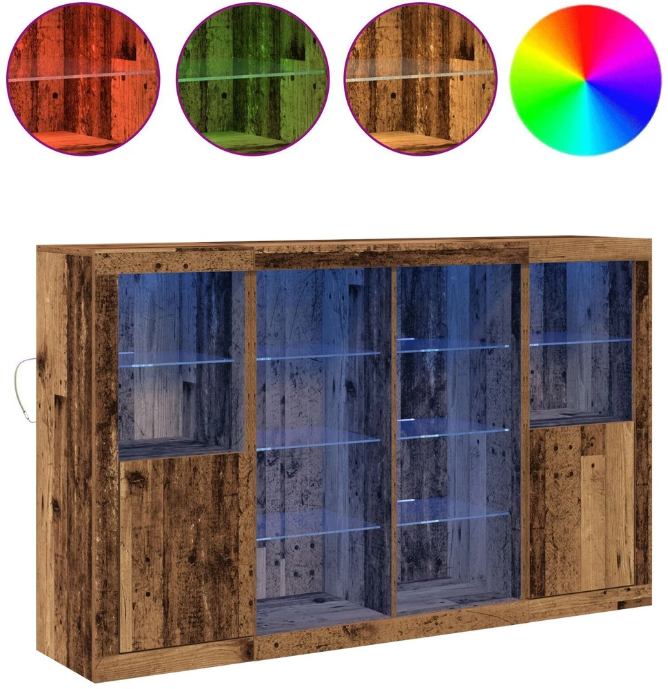 LED Bufetas Senas medis 163 x 37 x 100 cm Apdirbta mediena