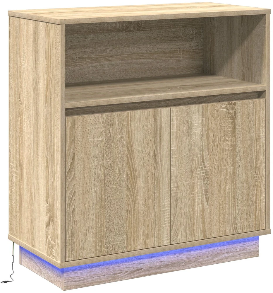 LED Bufetas Sonoma ąžuolas 71 x 34,5 x 75 cm Apdirbta mediena