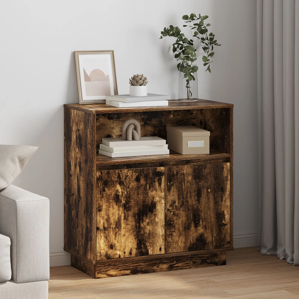 LED Bufetas Rūkyta ąžuolas 71 x 34,5 x 75 cm Apdirbta mediena