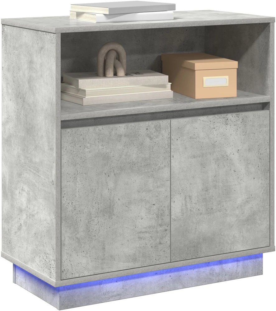 LED Bufetas Betono pilka 71 x 34,5 x 75 cm Apdirbta mediena