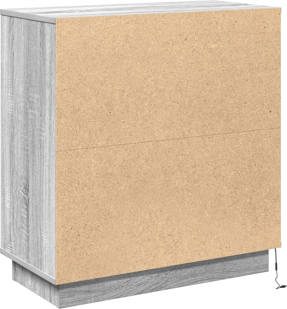 LED Bufetas Pilkas Sonoma 71 x 34,5 x 75 cm Apdirbta mediena