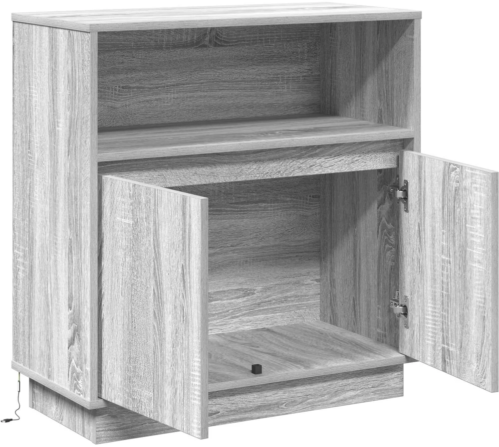 LED Bufetas Pilkas Sonoma 71 x 34,5 x 75 cm Apdirbta mediena