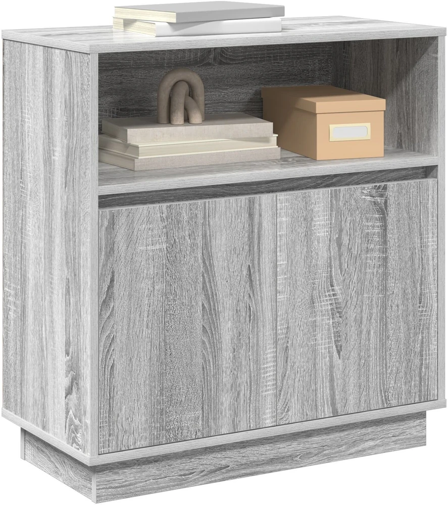 LED Bufetas Pilkas Sonoma 71 x 34,5 x 75 cm Apdirbta mediena