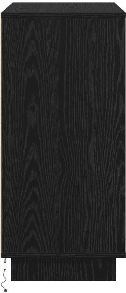 LED Bufetas Juodas ąžuolas 71 x 34,5 x 75 cm Apdirbta mediena