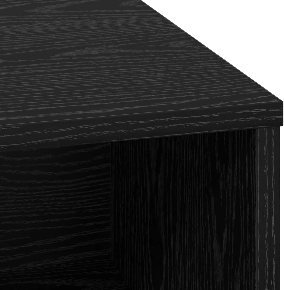 LED Bufetas Juodas ąžuolas 71 x 34,5 x 75 cm Apdirbta mediena