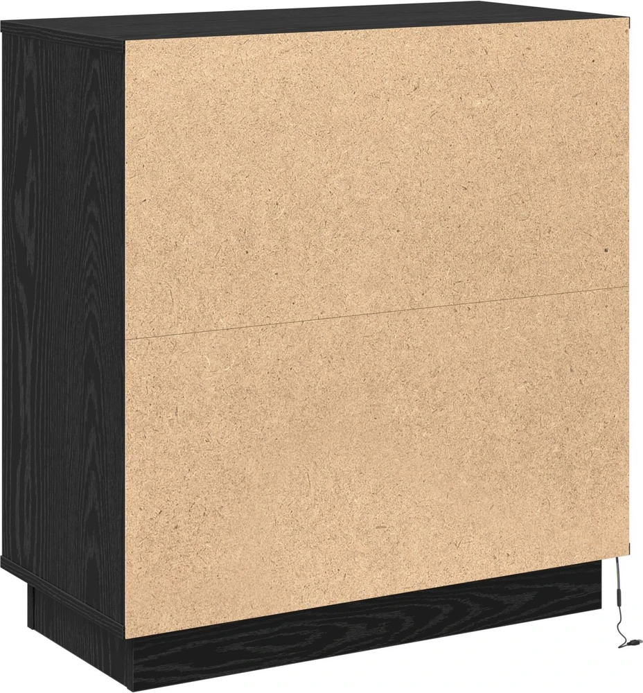 LED Bufetas Juodas ąžuolas 71 x 34,5 x 75 cm Apdirbta mediena