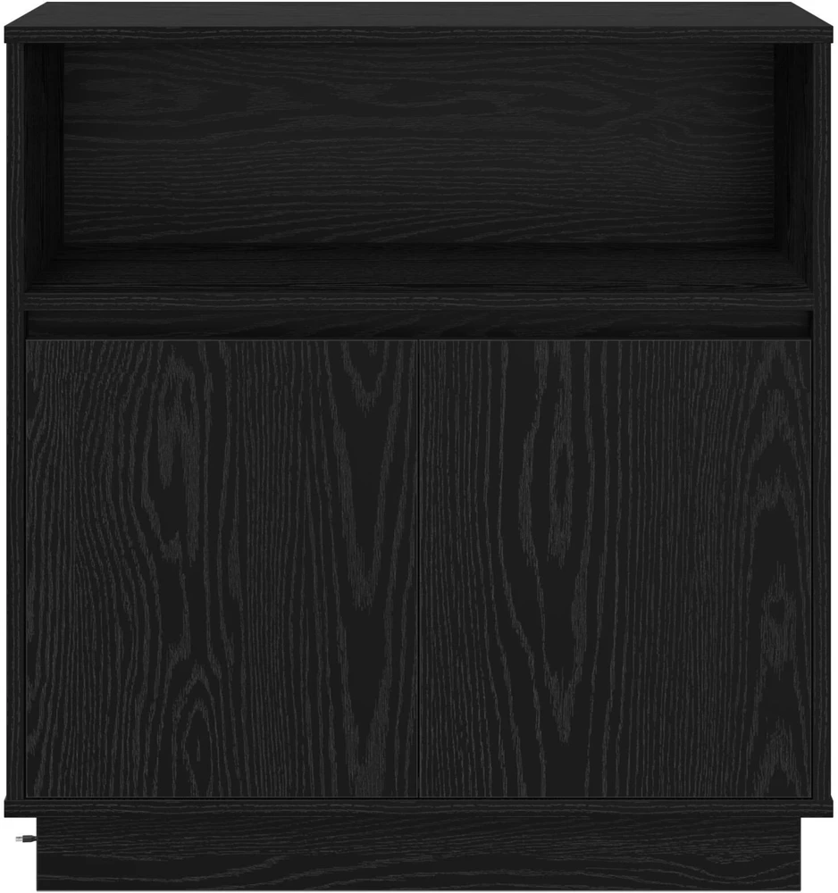 LED Bufetas Juodas ąžuolas 71 x 34,5 x 75 cm Apdirbta mediena