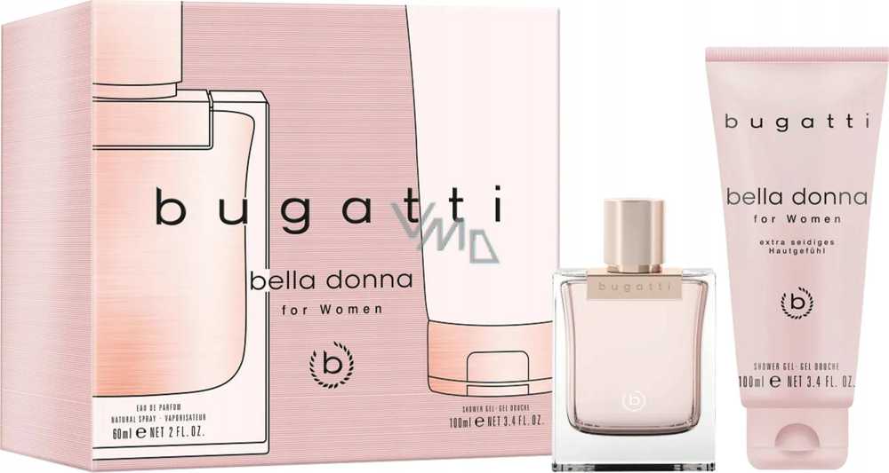 BUGATTI Bella Donna for Women dovanų rinkinys (kvepalas vanduo 60ml + dušo želė 100ml)