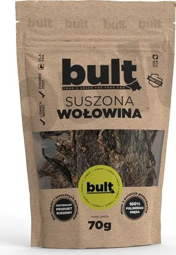 BULT Eko džiovintos jautienos skanėstas šunims, 70 g