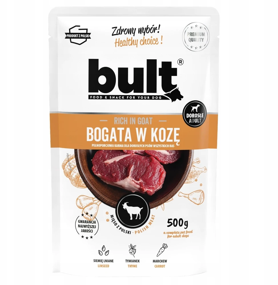 Šunų maistas - BULT Turtingas Ožkos Šlapias Maistas 500g Be Glitimo