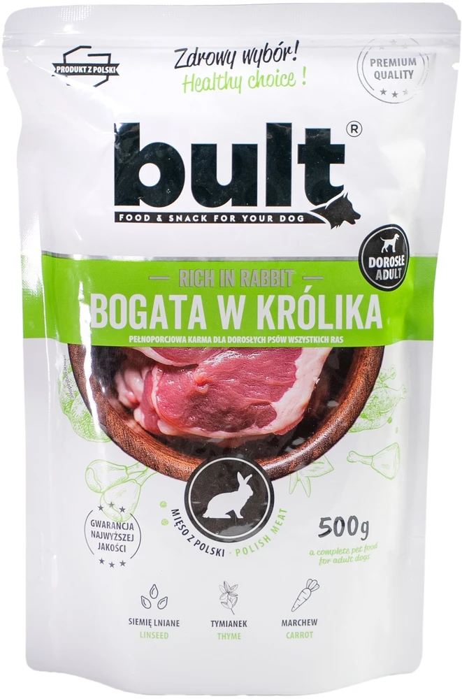 Šunų maistas - BULT Rich in triušiena šlapias maistas 500g be glitimo