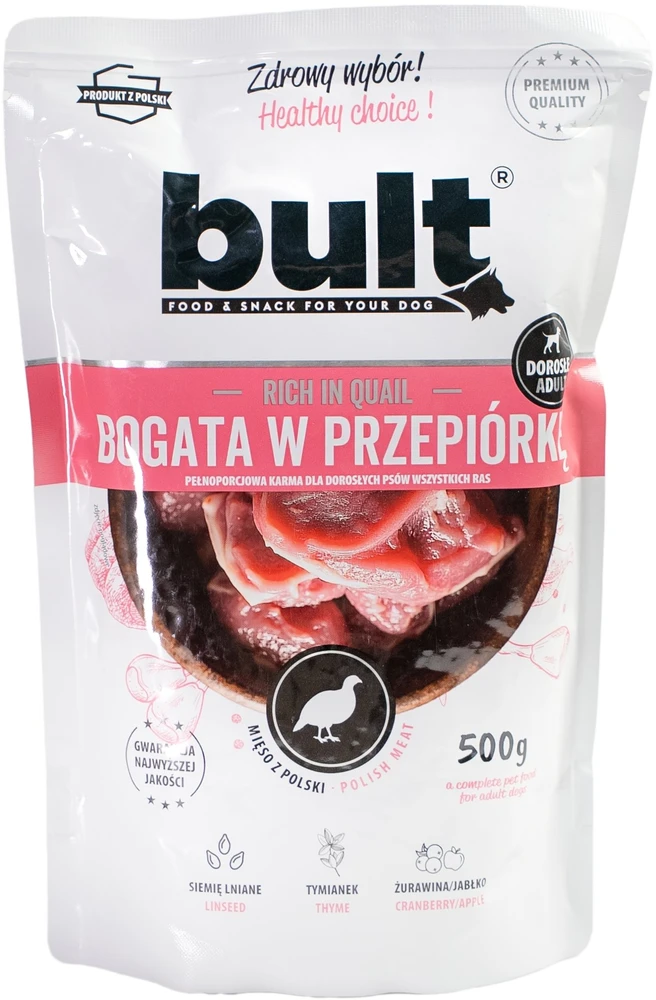 Šunų maistas - BULT Turtingas putpelių šlapias šunų maistas 500g be glitimo