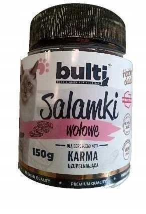 Kačių Priedas - BULTI Jautiena 150g Be Gluteno, Be Sojos, 27.6% Baltymų