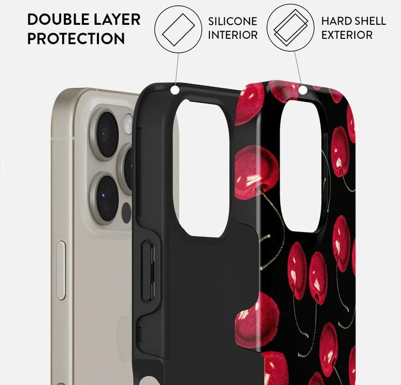 BURGA Cherrybomb tvirtas „Magsafe“ dėklas, skirtas „iPhone 16 Pro“