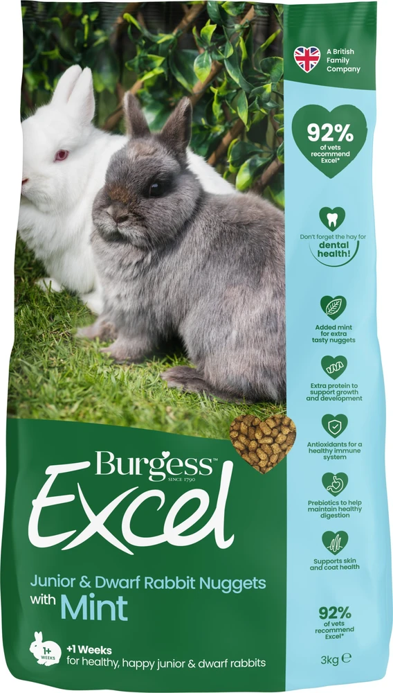 Burgess Burgess Excel Rabbit Junior & Dwarf 3kg
