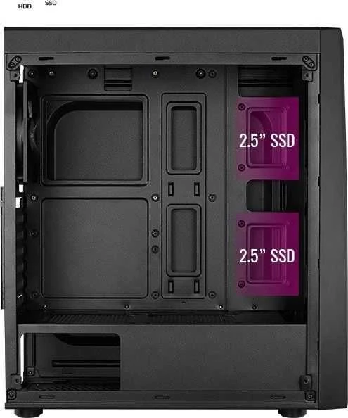 AEROCOOL AEROPGSBOLT-BK-RGB PC dėklas ATX Aerocool BOLT RGB USB 3.0 - 1x120mm Juodas FAN