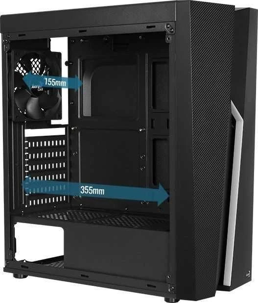 AEROCOOL AEROPGSBOLT-BK-RGB PC dėklas ATX Aerocool BOLT RGB USB 3.0 - 1x120mm Juodas FAN
