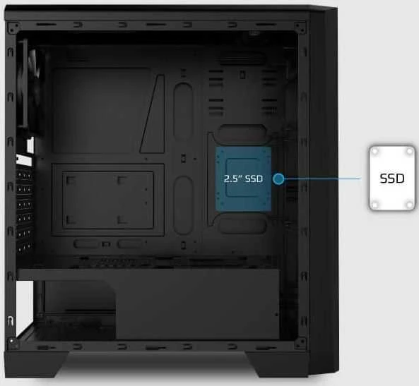 AEROCOOL AEROPGSCYLON-BK PC dėklas ATX wit