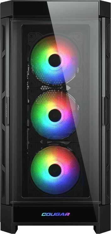 COUGAR Duoface Pro RGB kompiuterio korpusas, vidutinio dydžio bokštas, Juodas