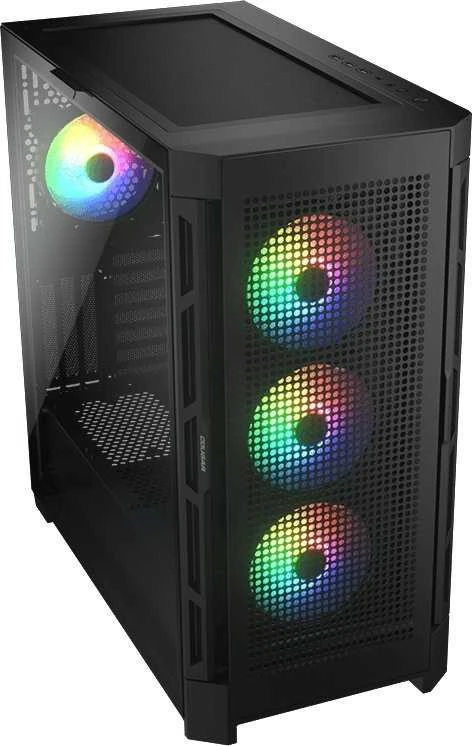 COUGAR Duoface Pro RGB kompiuterio korpusas, vidutinio dydžio bokštas, Juodas