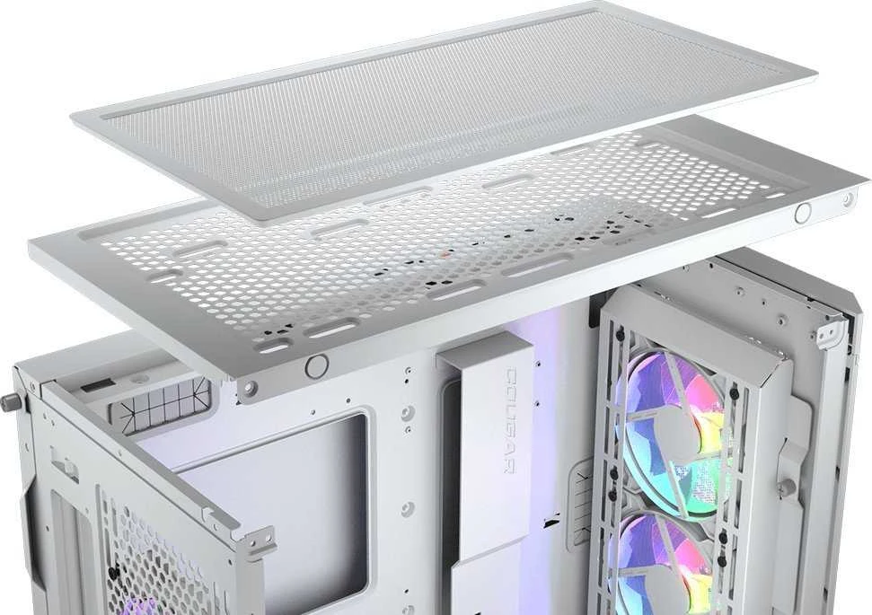 COUGAR DUOFACE PRO RGB PC Dėklas, Mid Tower, Baltas