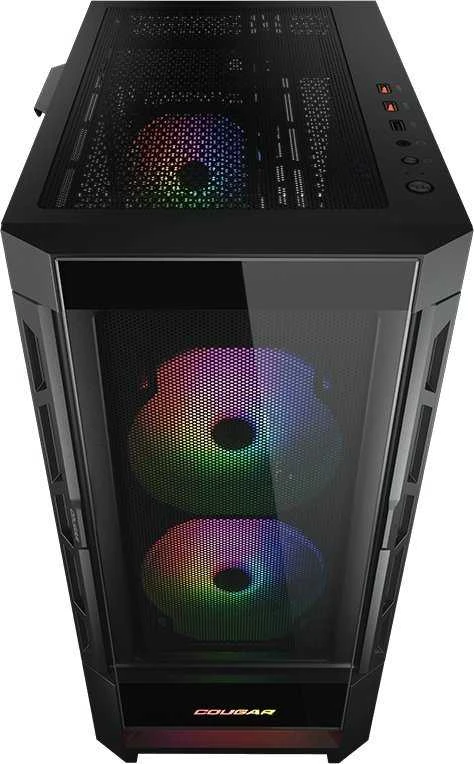 COUGAR DUOFACE RGB kompiuterio korpusas, vidutinio dydžio bokštas, Juodas