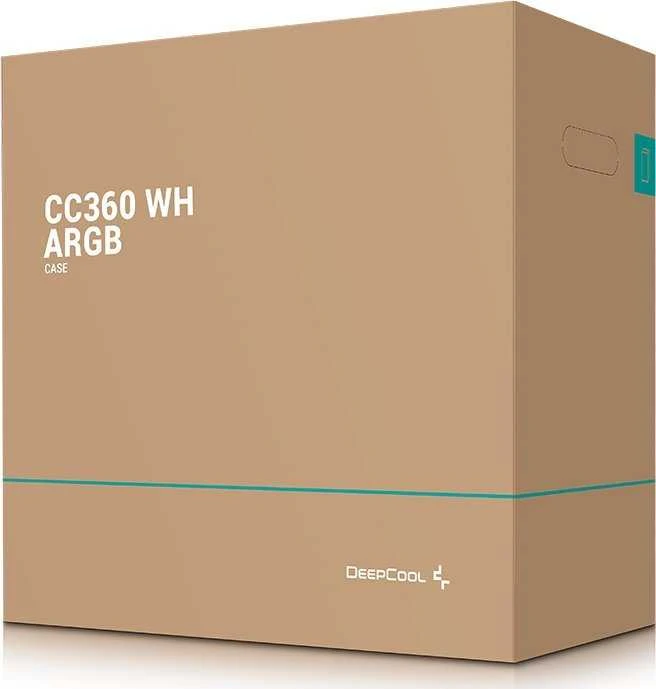 „Deepcool“ | ARGB „Micro-ATX“ korpusas | CC360 | Baltas | Mini-ITX / Micro-ATX | ATX PS2 (didžiausias ilgis: 160 mm)