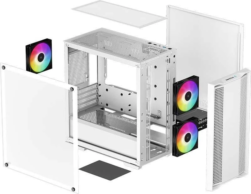 „Deepcool“ | ARGB „Micro-ATX“ korpusas | CC360 | Baltas | Mini-ITX / Micro-ATX | ATX PS2 (didžiausias ilgis: 160 mm)