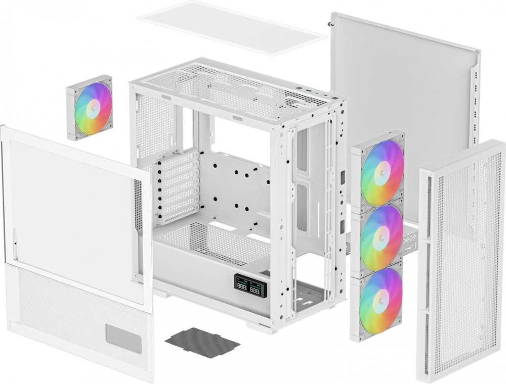 Korpusas Deepcool CH560 Digital MID TOWER CASE, Baltas