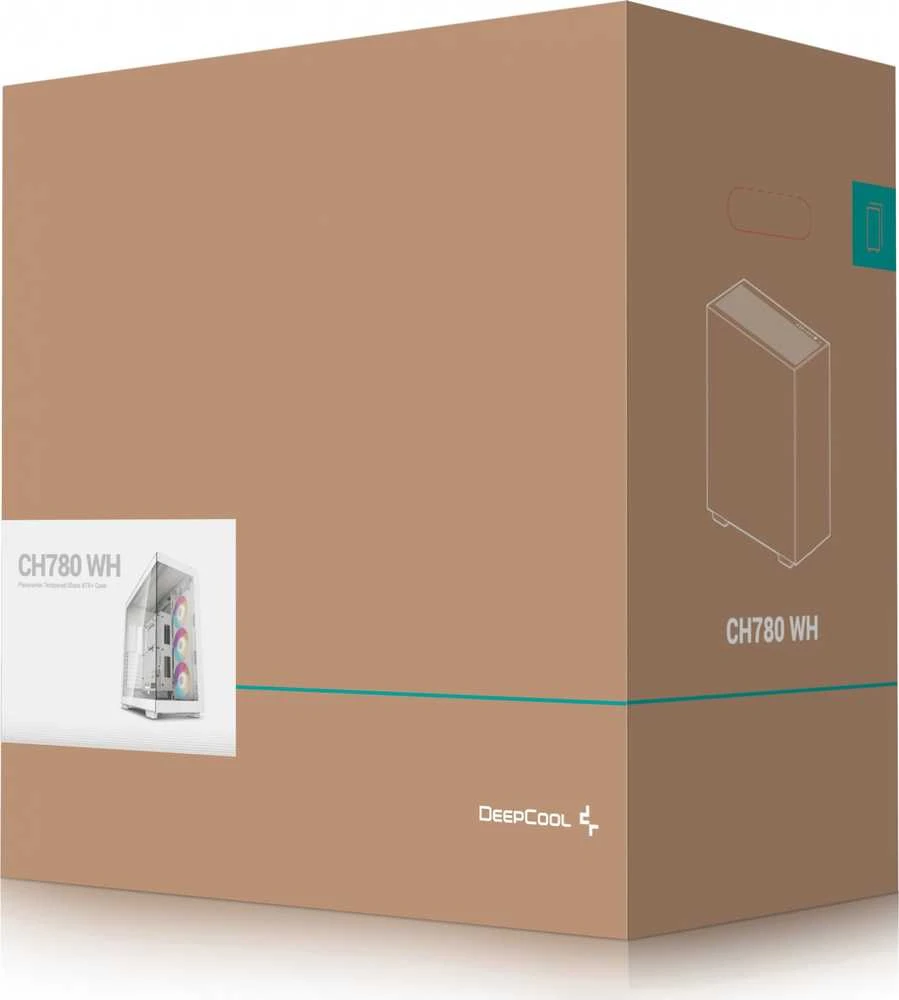 „Deepcool“ | Pilno dydžio bokšto dydžio žaidimų korpusas | CH780 WH | Šoninis langas | Baltas | ATX+ | ATX PS2