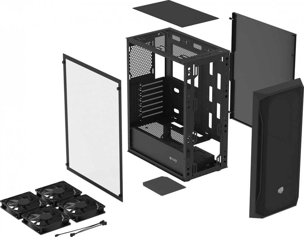 FURY Shobo SH4F Midi Tower Juodas