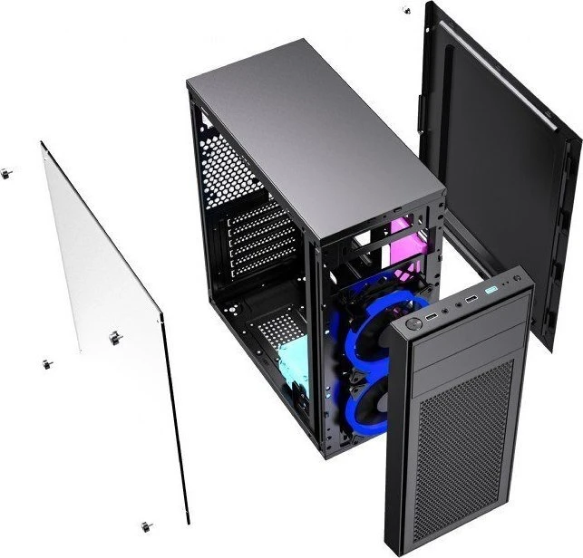 GEMBIRD žaidimų kompiuterio dėklas Furnax M100B Mėlyna Fans