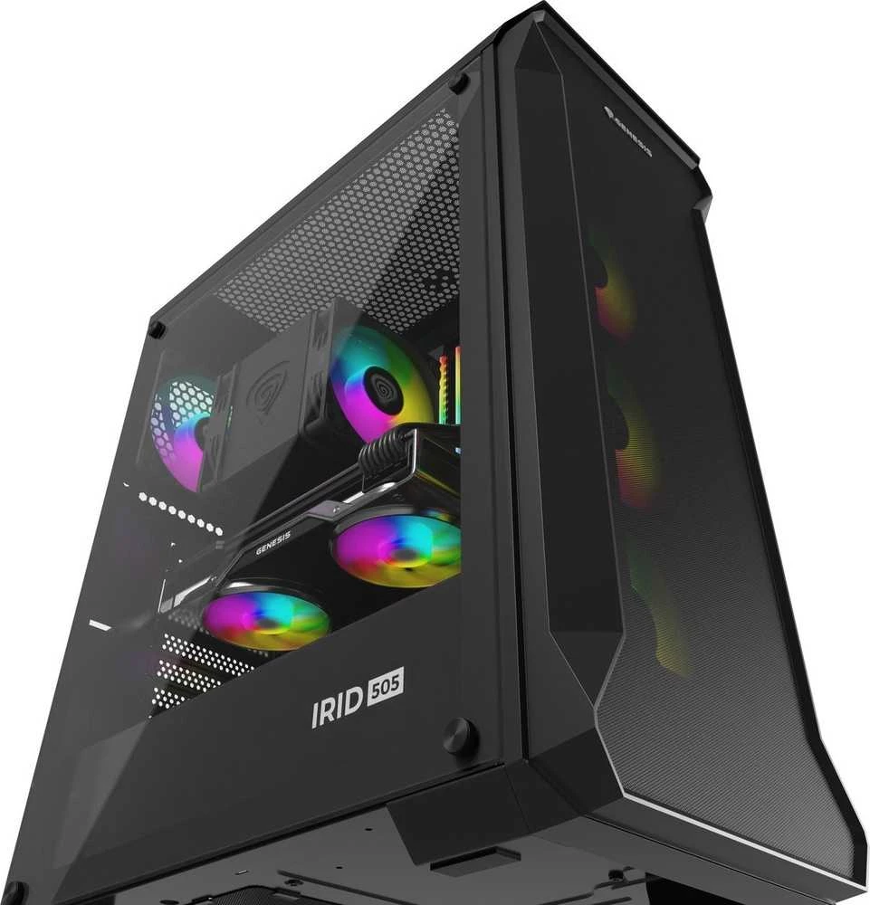 Genesis | PC Case | IRID 505 ARGB | Juodas | Midi-Tower