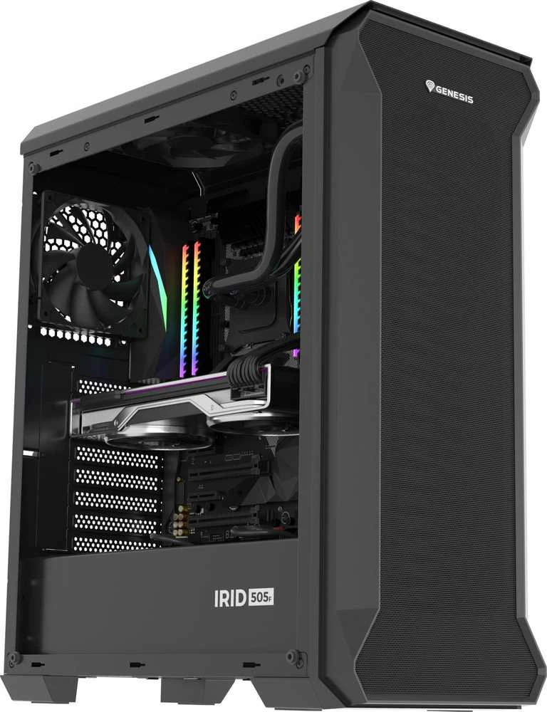 NATEC Genesis PC dėklas Irid 505F Midi bokštas USB 3.0