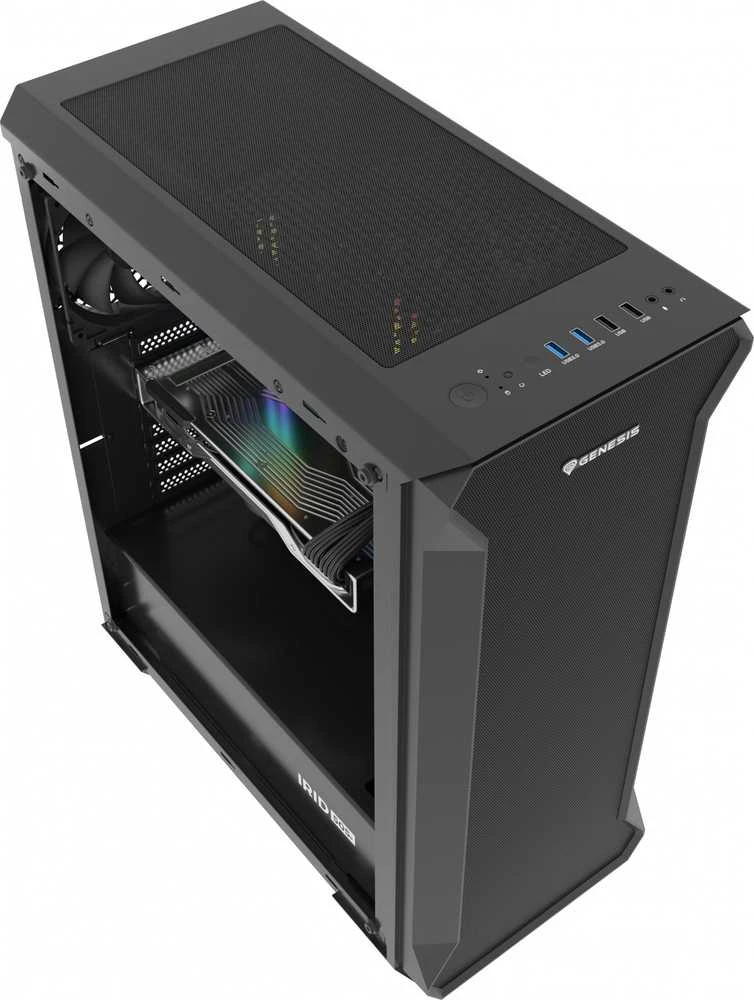 NATEC Genesis PC dėklas Irid 505F Midi bokštas USB 3.0
