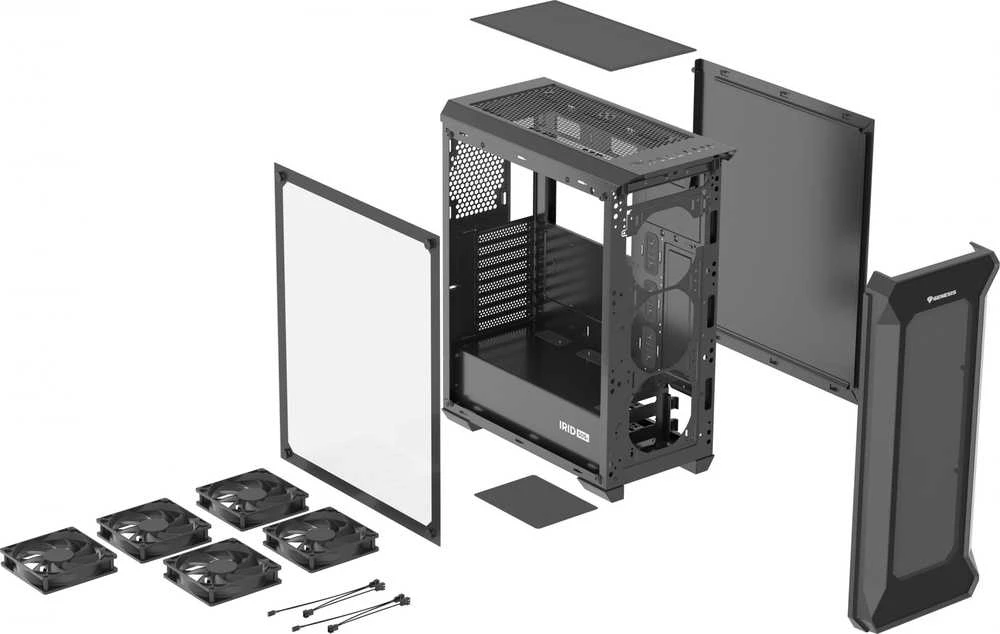 NATEC Genesis PC dėklas Irid 505F Midi bokštas USB 3.0