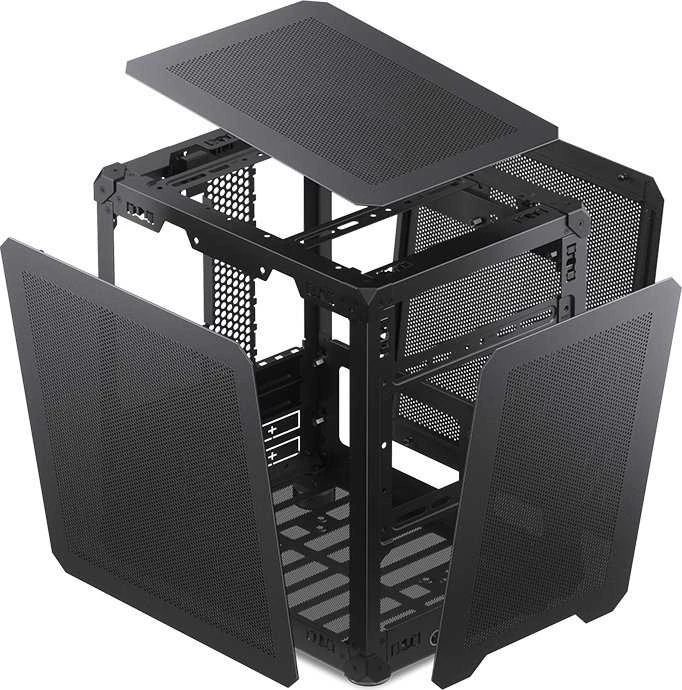 Jonsbo C6 PC-kompiuterio korpusas, Mini-Tower, Micro-ATX, mit Tragegriff – juodos spalvos