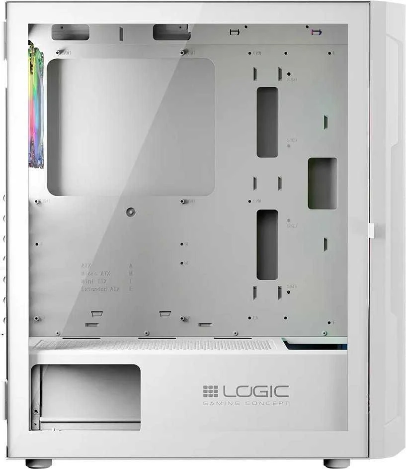 Kompiuterio Korpusas - Logic Aramis ARGB Mini USB 3.0 Baltas