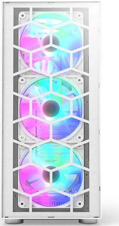 „Montech X3 Glass Midi-Tower“, RGB, grūdintas stiklas – baltos spalvos