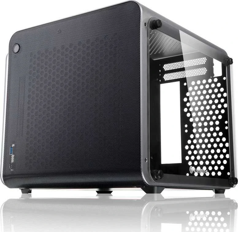 Raijintek METIS EVO TG Mini-ITX dėklas, grūdintas stiklas - sidabras