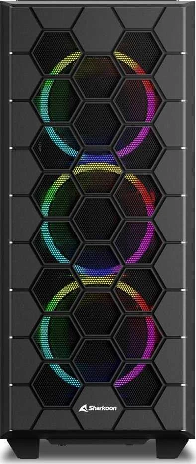 Midi Sharkoon HEX RGB Juodas