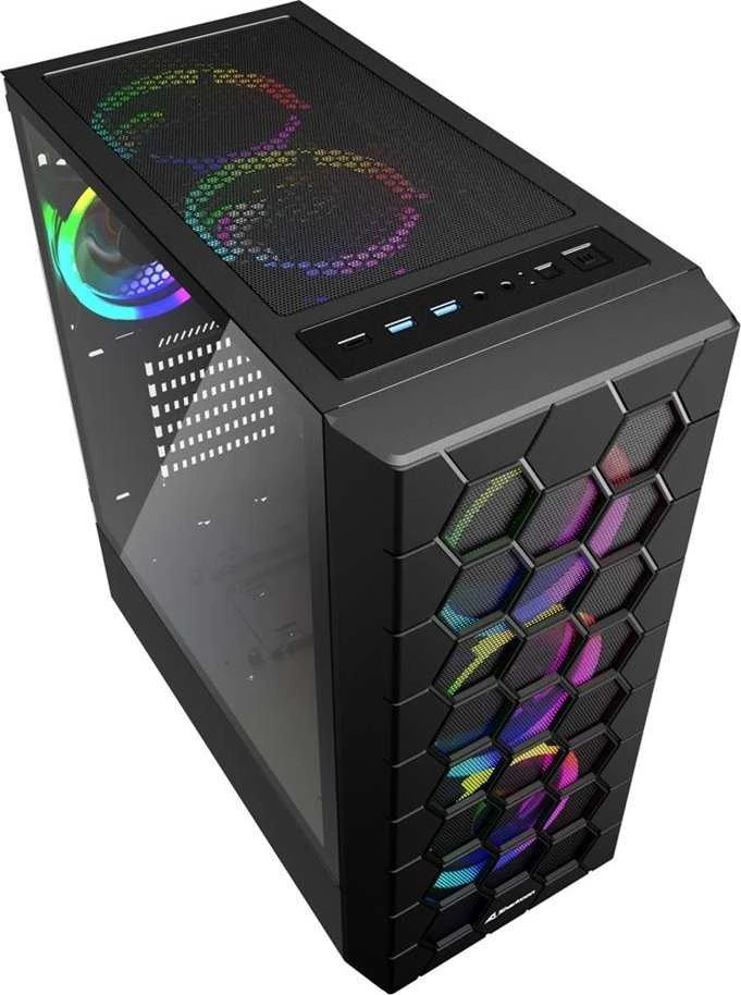 Midi Sharkoon HEX RGB Juodas