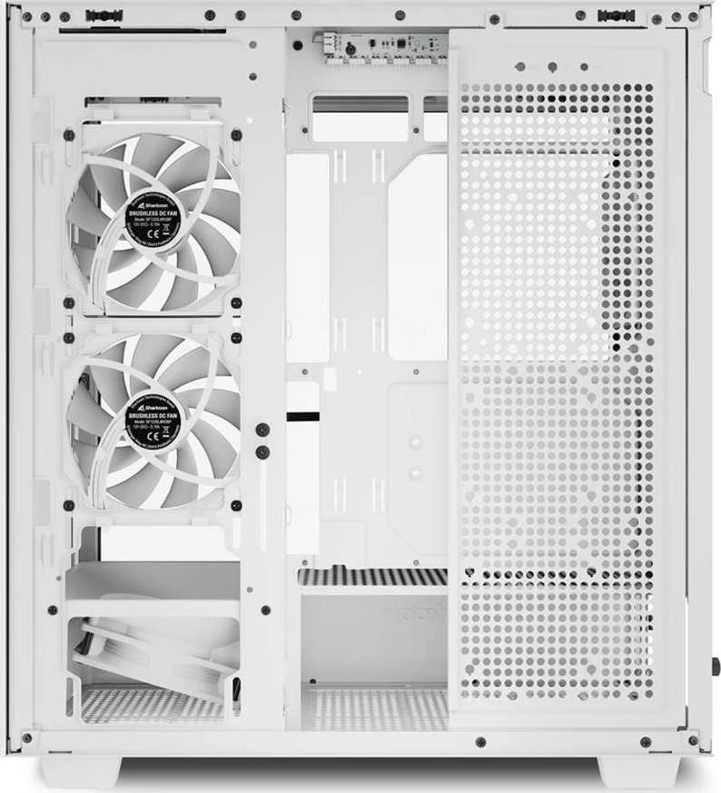 Sharkoon Rebel C60 RGB, Tower tipo korpusas - baltas, grūdintas stiklas