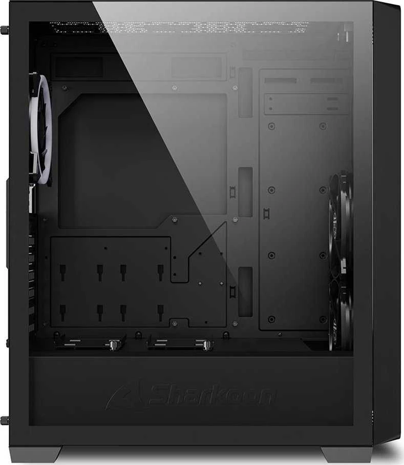 Sharkoon VS8 RGB , Tower-case - juodas, Tempered Glass