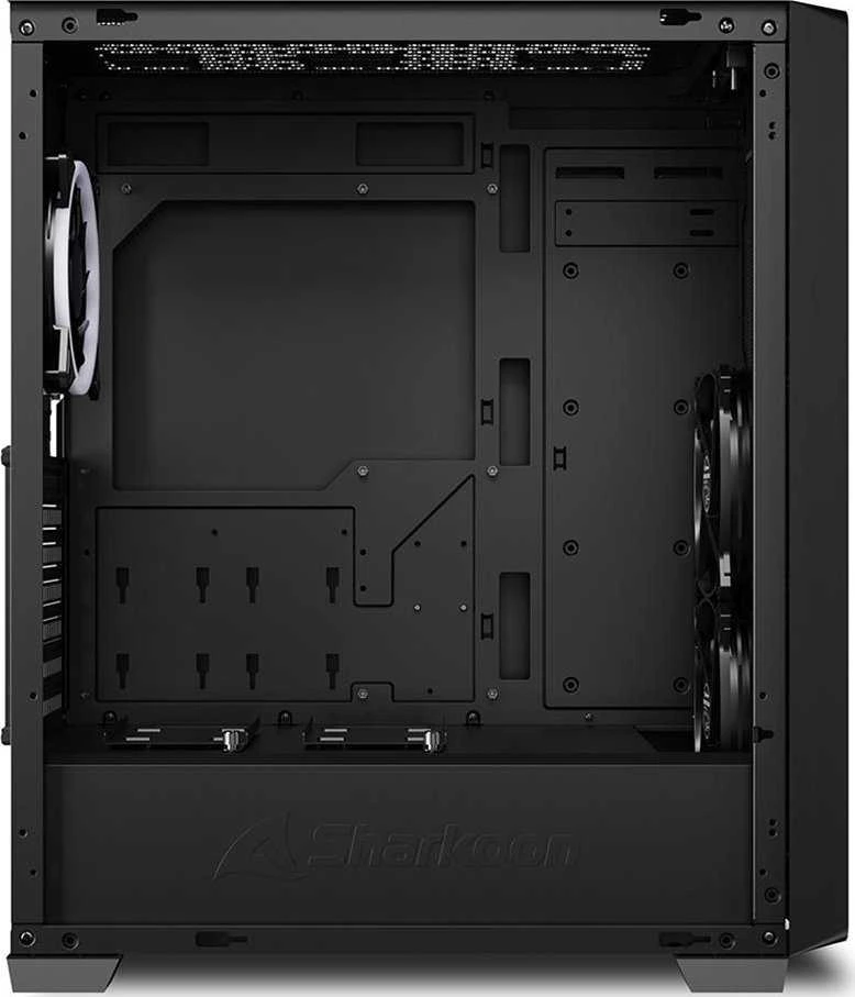 Sharkoon VS8 RGB , Tower-case - juodas, Tempered Glass