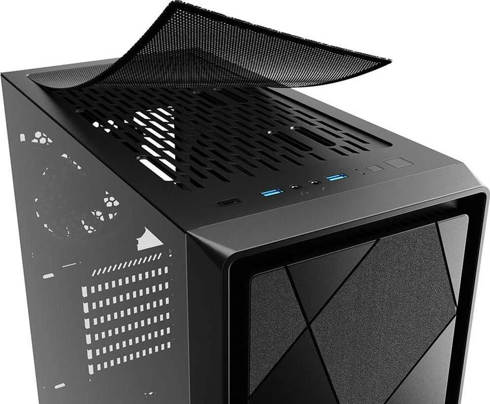 Sharkoon VS8 RGB , Tower-case - juodas, Tempered Glass
