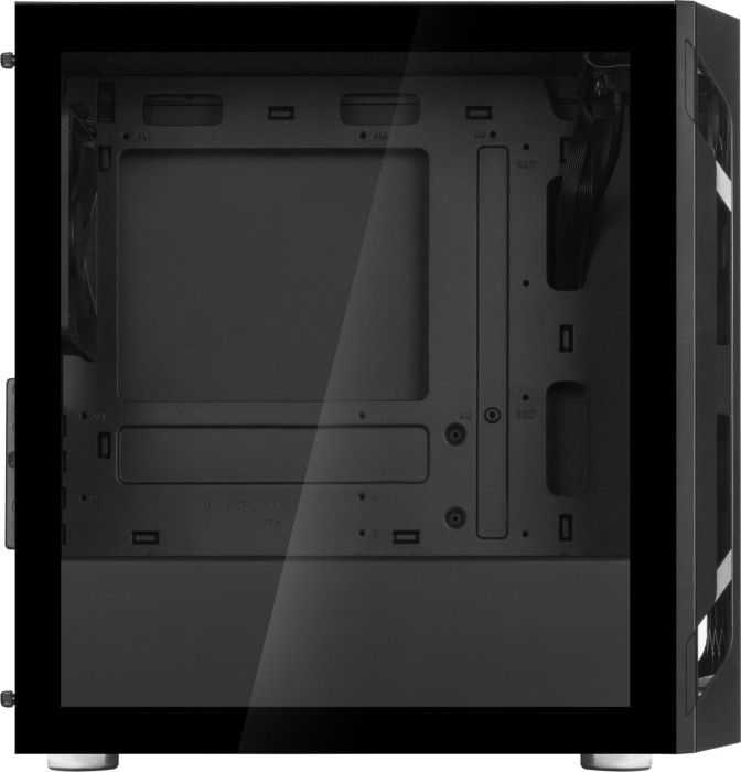 „SilverStone Fara H1M“, grūdintas stiklas – juoda