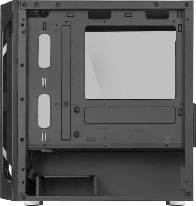 „SilverStone Fara H1M“, grūdintas stiklas – juoda