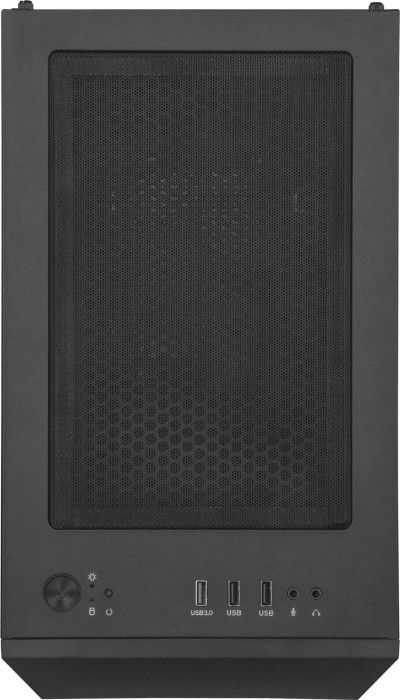 „SilverStone Fara H1M“, grūdintas stiklas – juoda
